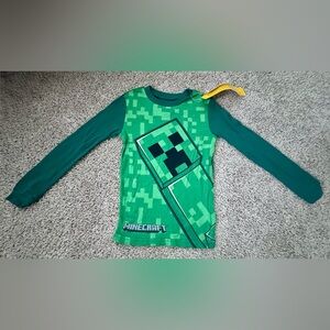 NEW WITH TAG Green Creeper Minecraft Kids Pajama top size 8